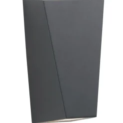 Außenwandlampe Up Down IP44 Schwarz 2x GU10 Edelstahl H: 22cm