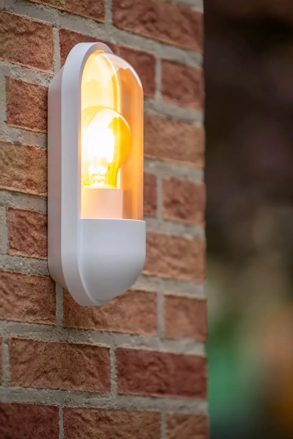 Außenwandlampe Weiß IP54 H:24 cm Balkon Terrasse Modern