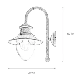 Außenwandleuchte Amalfi Bronze Antik