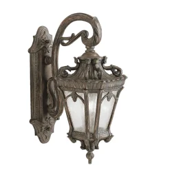 Außenwandleuchte Antik IP44 Aluminium Glas opulent