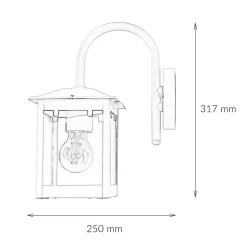 Außenwandleuchte Creme