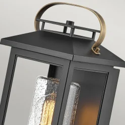 Außenwandleuchte E27 35,5 cm hoch IP44 Schwarz