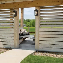 Außenwandleuchte E27 35,5 cm hoch IP44 Schwarz