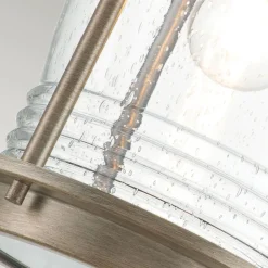 Außenwandleuchte E27 IP44 40,4 cm hoch Vintage Glas Alum