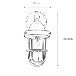 Außenwandleuchte echtes Messing Maritim