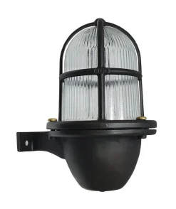 Außenwandleuchte Echt-Messing Glas E27 IP64 H: 22 cm