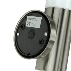 Außenwandleuchte Edelstahl Silber Ø8cm H:34cm