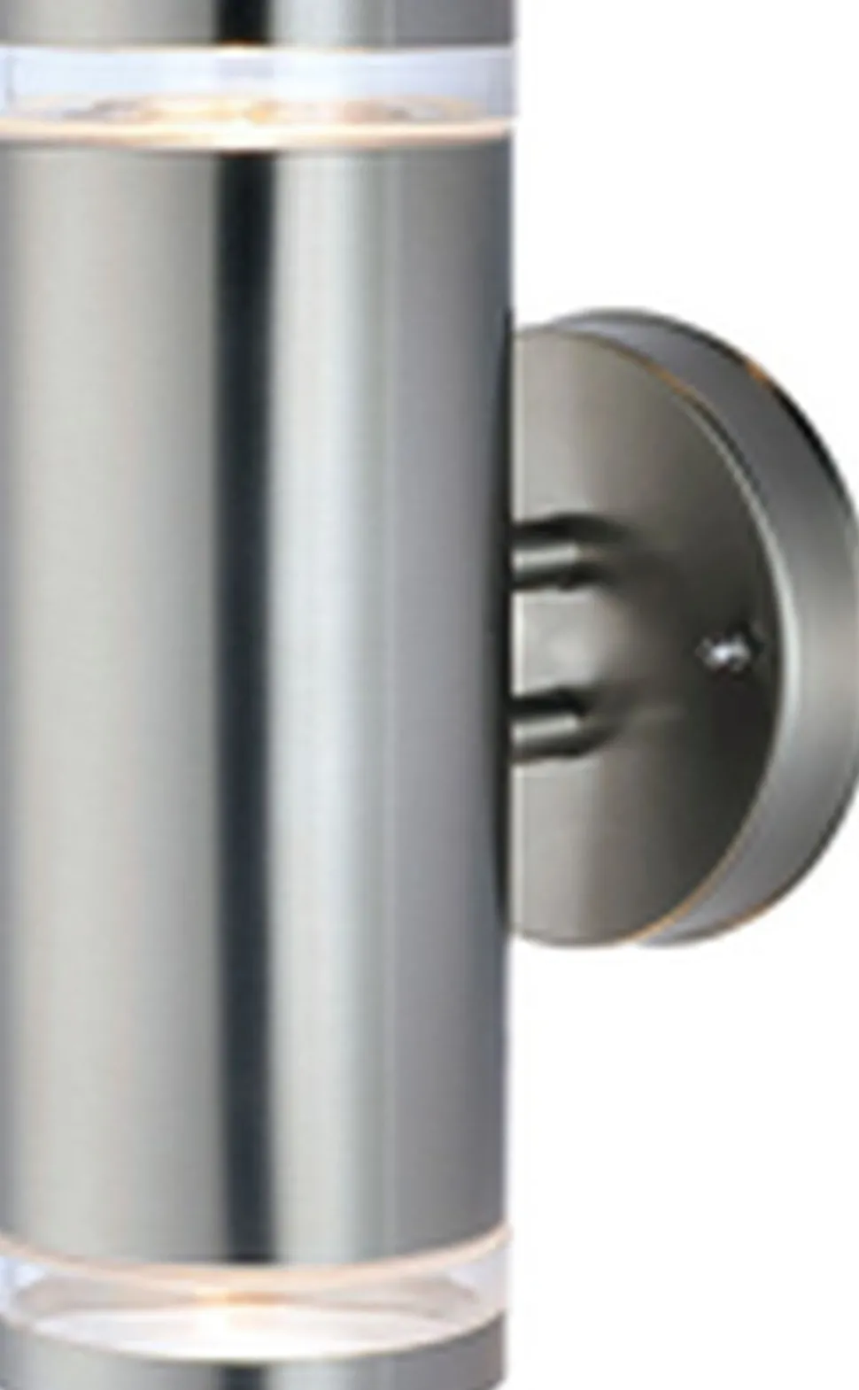 Außenwandleuchte Edelstahl GU10 IP44 H: 23 cm 2-flammig