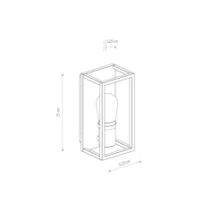 Außenwandleuchte Grau IP54 E14 Glas Aluminium Modern