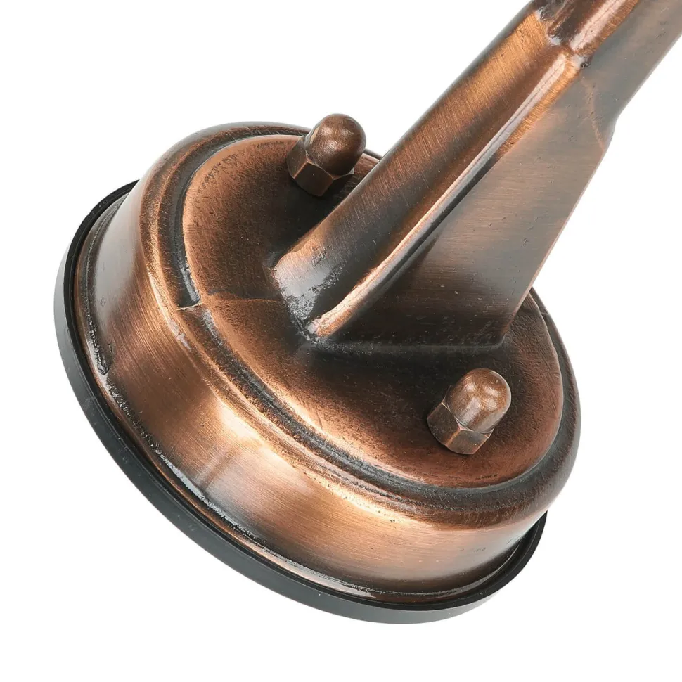 Außenwandleuchte in Kupfer antik E27 IP64 Echt-Messing