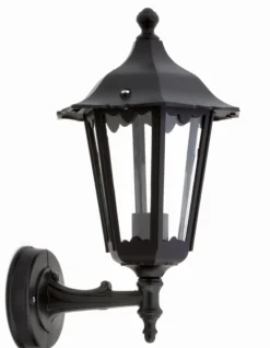 Außenwandleuchte IP44 Rustikal Aluminium E27 Schwarz