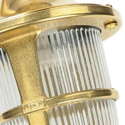 Außenwandleuchte Maritim Rustikal aus Messing Glas