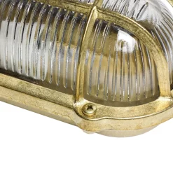 Außenwandleuchte Maritim Rustikal aus Echt-Messing