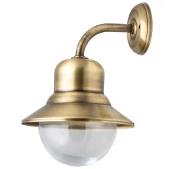 Außenwandleuchte Messing Glas Maritim Hof SAMOS