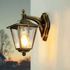 Außenwandleuchte Messing Haustür Rustikal IP43