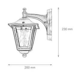 Außenwandleuchte Messing Haustür Rustikal IP43