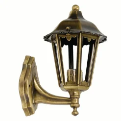 Außenwandleuchte Messing IP43 Terrasse Hof Antik