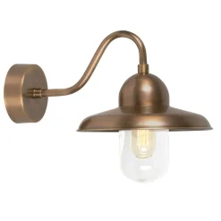 Außenwandleuchte Messing IP44 Terrasse Maritim