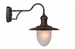 Außenwandleuchte Metall Glas Rostbraun IP44 H:36 cm