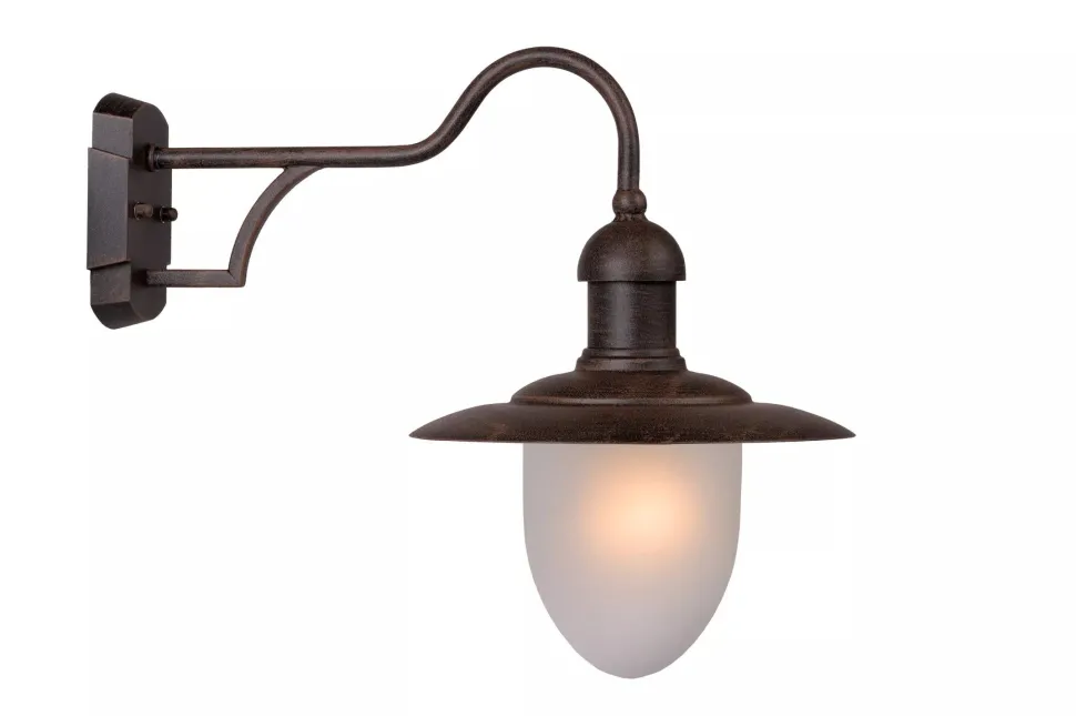 Außenwandleuchte Metall Glas Rostbraun IP44 H:36 cm