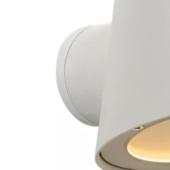 Außenwandleuchte Metall Weiß IP44 T:14,5 cm GU10 Haus