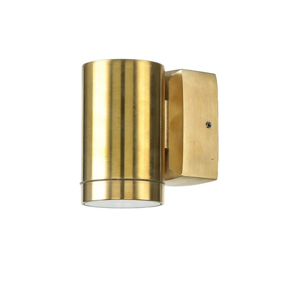 Außenwandleuchte Modern aus Messing GU10 rund Haus