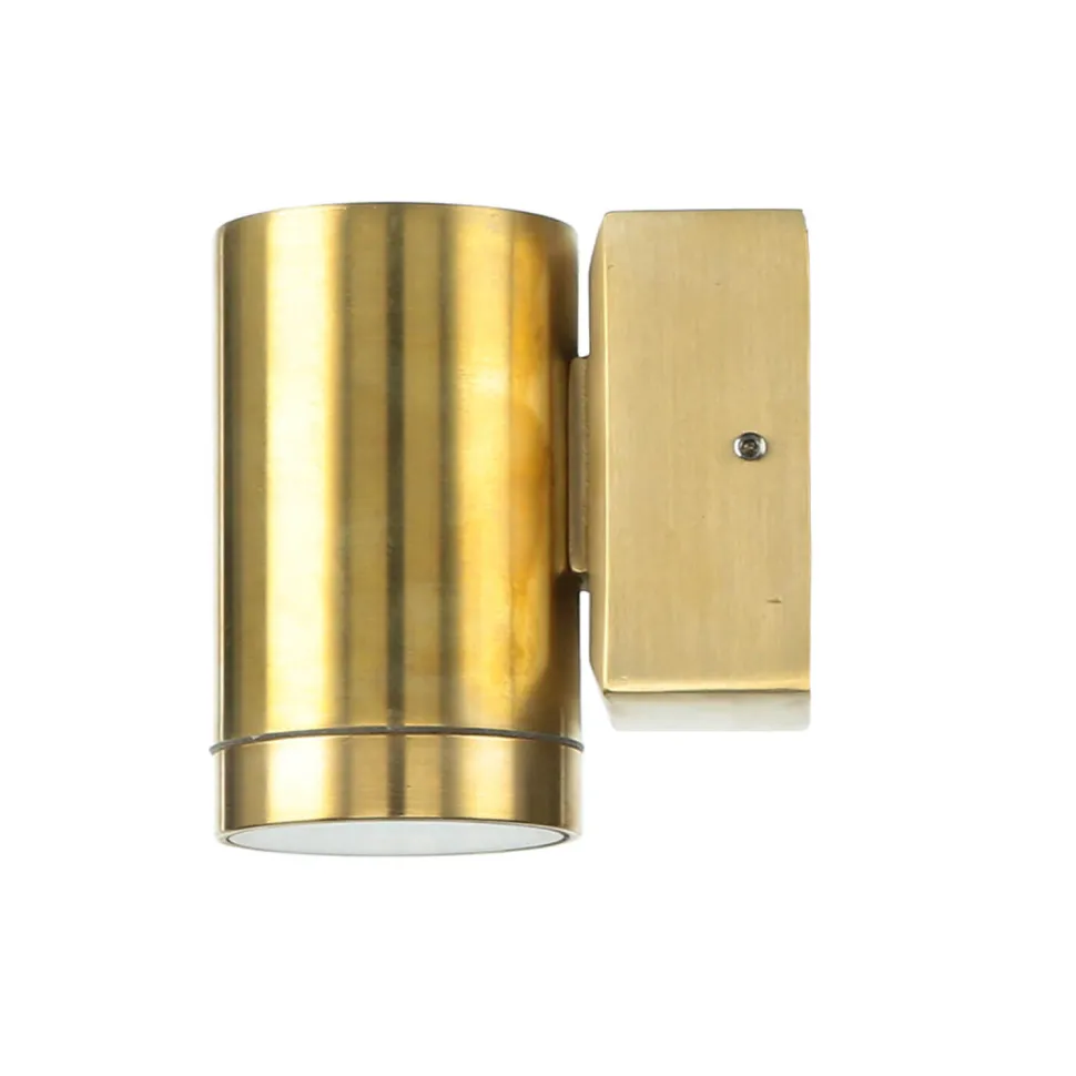 Außenwandleuchte Modern aus Messing GU10 rund Haus