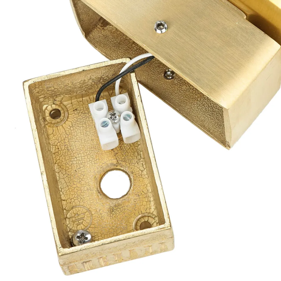 Außenwandleuchte Modern aus Messing GU10 rund Haus