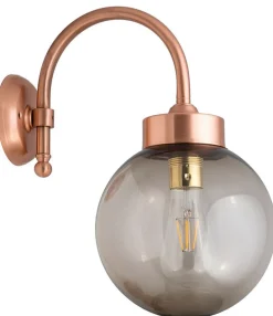 Außenwandleuchte Rund Kupfer Echt-Messing Haus Hof