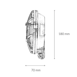 Außenwandleuchte Rund Messing Maritim IP64 Haus