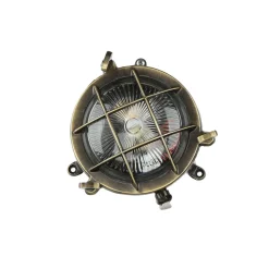 Außenwandleuchte Rund Messing Haus Terrasse Maritim