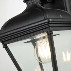 Außenwandleuchte Schwarz H: 33,4 cm IP44 Vintage Design