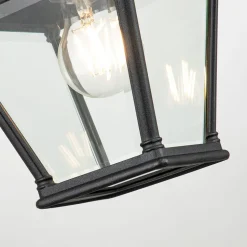 Außenwandleuchte Schwarz H: 33,4 cm IP44 Vintage Design