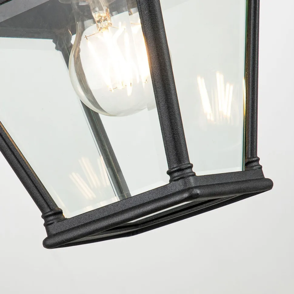 Außenwandleuchte Schwarz H: 33,4 cm IP44 Vintage Design