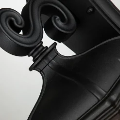 Außenwandleuchte Schwarz H: 33,4 cm IP44 Vintage Design