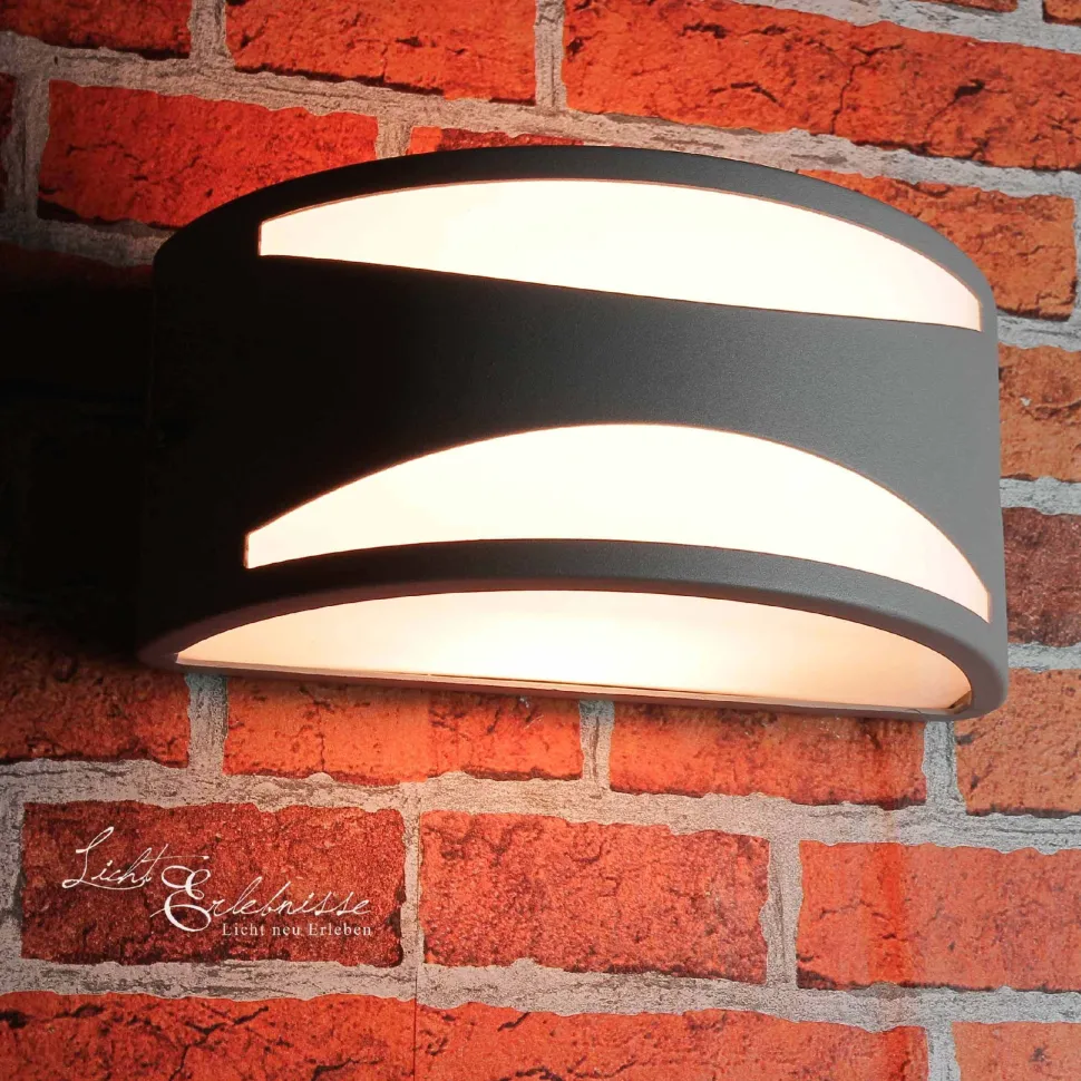 Außenwandleuchte Silber aus Aluminium E27 LIMNOS