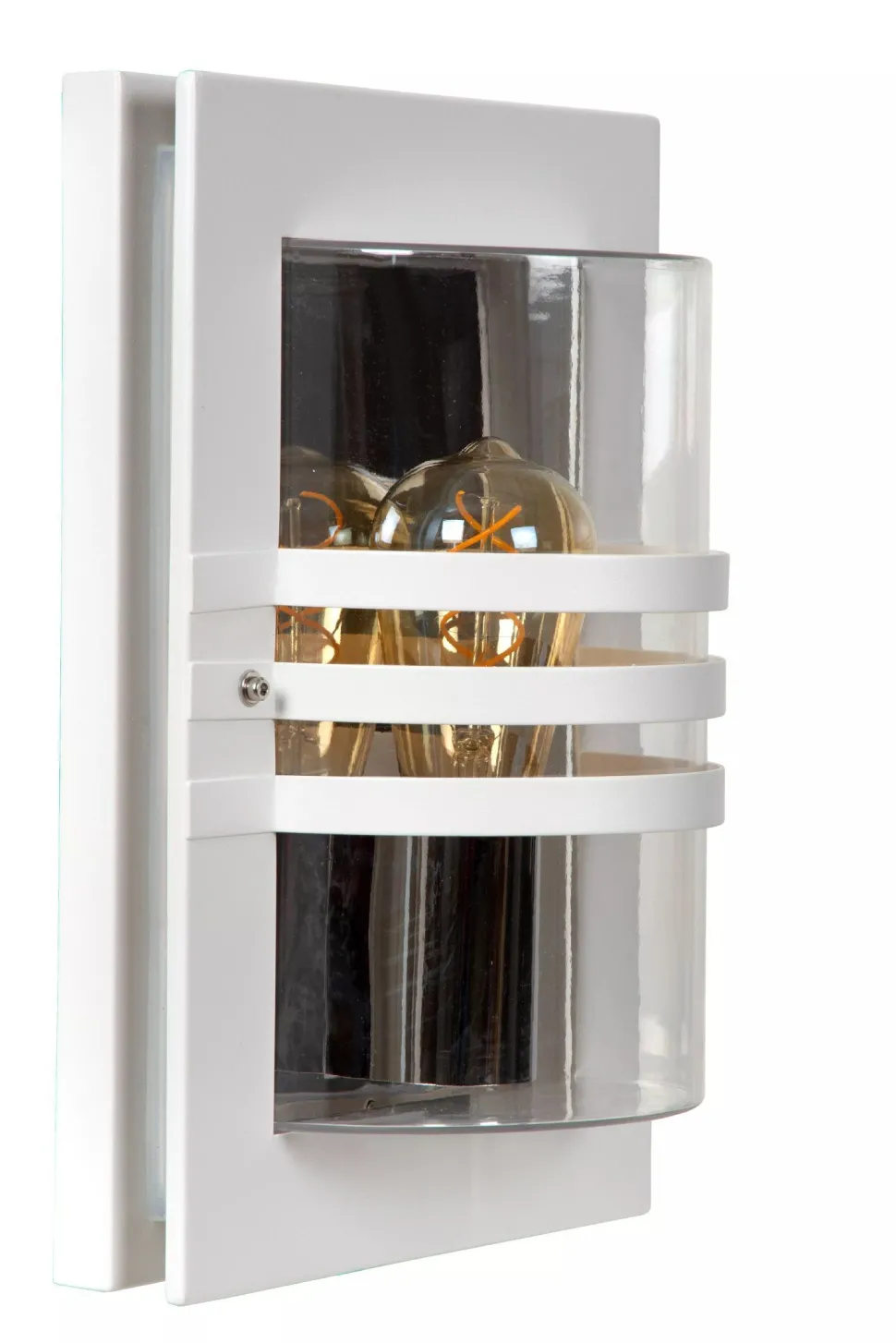 Außenwandleuchte Weiß IP44 E27 H:33 cm Terrasse Garten