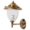 Außergewöhnliche Wandlampe GREVENA Messing Glas IP64