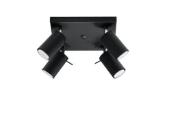 Aufbau Spotstrahler ETNA in Schwarz 4-flmg