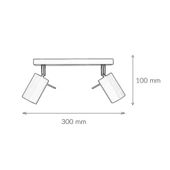 Aufbau Spotstrahler ETNA in Schwarz 2-flmg