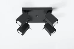 Aufbau Spotstrahler FALERIA in Schwarz 4-flmg