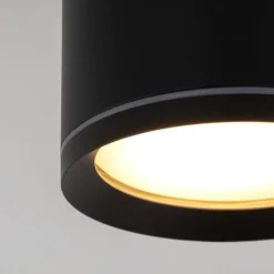 Aufbauspot Schwarz Aluminium GX53 IP44 Ø8,4 cm Aufputz