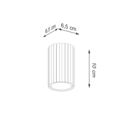 Aufbauspot Schwarz klein GU10 Ø 6,5 cm H: 10 cm Aluminium