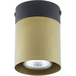 Aufbaustrahler Metall Schwarz Gold Ø8 cm elegant