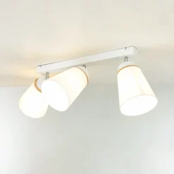 Aufbaustrahler Schwenkbar Weiß Holz Deckenstrahler