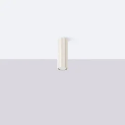 Aufputz Deckenspot GU10 Ø 6,5 cm H: 20 cm in Creme Modern Alu