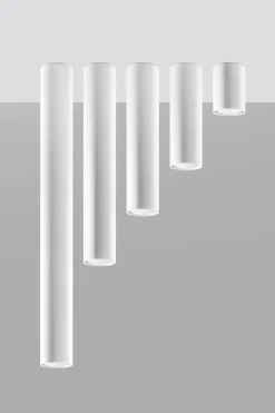 Aufputz Spot Weiß Metall rund Ø 6 cm H: 10 cm klein GU10