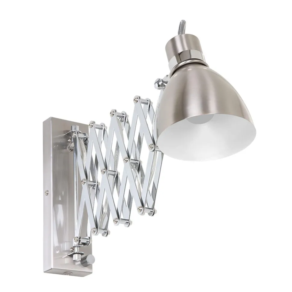 Ausziehbarer Wandspot Metall E27 dimmbar mit Stecker