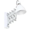 Ausziehbarer Wandstrahler dimmbar Weiß T:90 cm Stecker