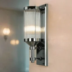 Bad Wandlampe in Chrom IP44 Design Leuchte ERVA